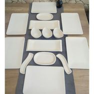 Keramika Mat Krem Siera 15 Parça 6 Kişilik Kahvaltı Takımı