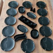 Keramika Mat Mermer Desen 26 Parça 12 Kişilik Kahvaltı Takımı