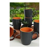 Keramika Mat Messe 9 cm 6 Adet Gri Sarı Bulut Kupa