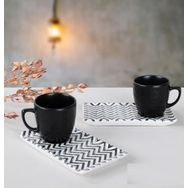 Keramika Mat Renk Doğaltaş 4 Parça Atıştırmalık Set