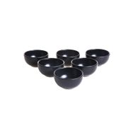 Keramika Mat Siyah 6 Adet 8 cm Çerezlik/Sosluk