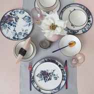 Keramika Purple Flower 24 Parça 6 Kişilik Yemek Takımı