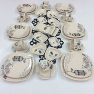 Keramika Retro 6 Kişilik 34 Parça Kahvaltı Takımı