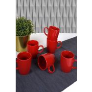 Keramika ST101206F506A0000000ACD100 6 Adet 9 cm Kırmızı Bayrak Bulut Kupa