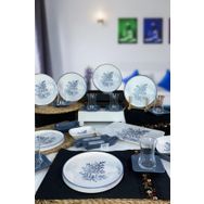 Keramika Stackable Blue Magic 25 Parça 6 Kişilik Kahvaltı Takımı