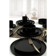 Keramika Stackable Mat Siyah 4 Kişilik 20 Parça Yemek Takımı