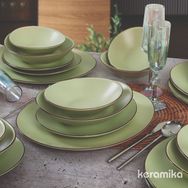 Keramika Stella Mat Yeşil 24 Parça 6 Kişilik Yemek Takımı