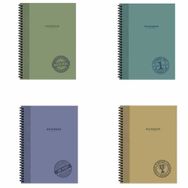 Keskin Color 16.5x22.5 cm 80 Yaprak Çizgili Karton Kapak Hafif Stamp Spiralli Defter