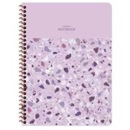 Keskin Color 16.5x22.5 cm 80 Yaprak Çizgili PP Kapak Terrazzo Spiralli Defter