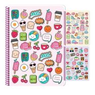Keskin Color 16.5x22.5 cm 80 Yaprak Kareli PP Kapak Sweet Fun Spiralli Defter