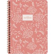 Keskin Color 16.5x22.5 cm Pastel Flora Turuncu Çizgili Defter