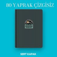Keskin Color 17x24 cm Çizgisiz 80 Yaprak Outdoor Sert Kapak Telli 70 gr Ivory Kağıt Defter