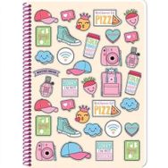 Keskin Color 2 Sweet Fun Spiralli Plastik Kapak 80 Yaprak A4 Kareli Defter
