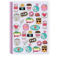 Keskin Color 3 Sweet Fun Spiralli Plastik Kapak 80 Yaprak A4 Kareli Defter