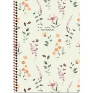Keskin Color A4 Kareli Çiçek Krem Defter