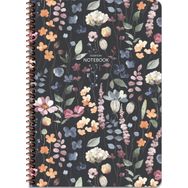 Keskin Color A4 Kareli Çiçek Siyah Defter