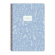 Keskin Color A4 Kareli Pastel Flora Mavi Defter