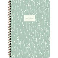 Keskin Color A4 Kareli Pastel Flora - Yeşil Defter