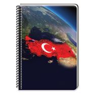 Keskin Color Bayrak 17x24 cm Spiralli Sert Kapak 120 Yaprak Kareli Defter