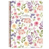 Keskin Color Çiçek Spiralli Beyaz Karton Kapak 80 Yaprak A4 Kareli Defter