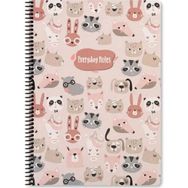 Keskin Color Çizgili Animal Friends 16.5 x 22.5 cm Hayvanlar Defter