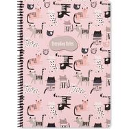 Keskin Color Çizgili Animal Friends 16.5 x 22.5 cm - Kediler Defter