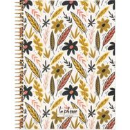 Keskin Color Çizgili La Plume Flowers 17 x 22 cm Sarı Defter