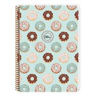 Keskin Color Donuts Yeşil Spiralli Plastik Kapak 80 Yaprak A4 Çizgili Defter