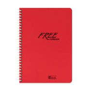 Keskin Color Free Spiralli Kırmızı Plastik Kapak 80 Yaprak A4 Çizgisiz Defter