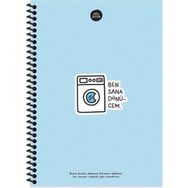 Keskin Color Hisli Şeyler Dönücem 17x24 100 Yapraklı Kareli Sert Kapak Spiralli Defter