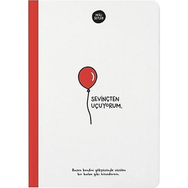 Keskin Color Hisli Şeyler Sevinçten Uçuyorum Ciltli 64 Yaprak 14x20 Çizgili Defter