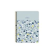 Keskin Color Kareli 16x22 cm 80 Yaprak Plastik Kapak 60 gr Beyaz Sayfa Terazzo Telli Defter