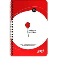 Keskin Color Kırmızı Sevinçten Uçuyorum 2022 Hisli Şeyler 13x19.5 cm Spiralli Haftalık Ajanda
