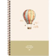 Keskin Color La Plume Balloon 20x28 cm Yeşil Çizgili Spiralli Sert Kapak Defter