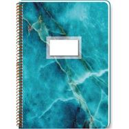 Keskin Color Marble Kareli Karton Kapak Spiralli Mavi 80 Yaprak 16.5 x 22.5 cm Defter