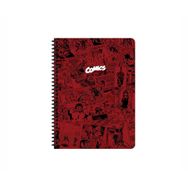 Keskin Color Marvel Spiralli Bordo Sert Kapak 100 Yaprak 17x24 cm Çizgili Defter