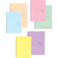 Keskin Color Pastel A4 120 Yaprak Spiralli Pp Kapak Seti 3 Kareli 3 Çizgili 6'lı Defter