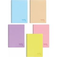 Keskin Color Pastel A4 80 Yaprak Spiralli Pp Kapak Kareli Seti 5'li Defter