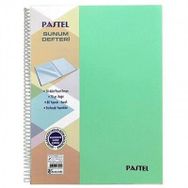 Keskin Color Pastel Spiralli Yeşil Plastik Kapak 80 Yaprak A4 Çizgili Sunum Defteri