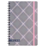 Keskin Color Pembe 17x24 cm Ekose Kareli Plan Defter