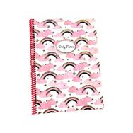 Keskin Color Princess Gökkuşağı Spiralli Karton Kapak 80 Yaprak 16,5X22,5 Çizgili - Renkli Defter