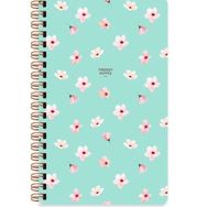 Keskin Color Sert Kapak Çizgili Çiçek Su Yeşili 13x21 cm Spiralli Defter