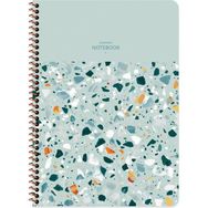 Keskin Color Terazzo Yeşil 16.5x22.5 Kareli Defter