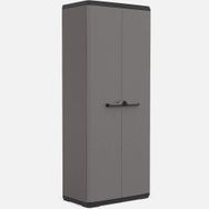 Keter Piu 3 Raflı Çok Amaçlı 166x68x39 cm Gri Plastik Dolap