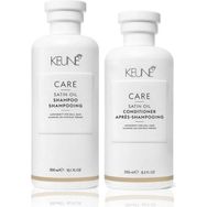Keune Satin Oil 300 ml Şampuan + Satin Oil 250 ml Kuru Cansız Saçlara Özel Saç Kremi