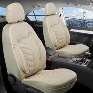 Kia Venga Oto Koltuk Ack kia Venga Uyumlu Lüks Deri Oto Koltuk Kılıfı Tam Takım Clas Bej