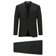 Kiğılı KSSZ1D76DZ075Q10B Koyu Antrasit 4 Drop Relaxed Fit Rahat Kesim Mevsimlik Likralı Esnek Erkek Takım Elbise