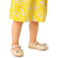 Kiko Kids 254 Vakko Altın Cırtlı Papyon Taşlı Kız Çocuk Babet