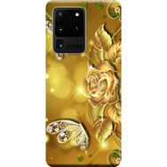 Kılıf Merkezi 135 Samsung Galaxy S20 Ultra SM-G988B Gül ve Kelebk Baskılı Silikon Kılıf