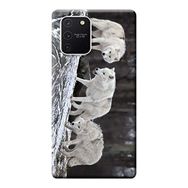 Kılıf Merkezi 182 Samsung Galaxy S10 Lite SM-G770F Beyaz Kurtlar Baskılı Silikon Kılıf